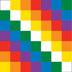[Wiphala flag, National Symbol from 2009 (Bolivia)]