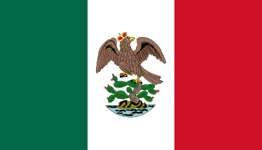 [Mexican Empire (First Empire) flag]