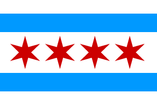 [flag of Chicago,
                        Illinois - 1933]
