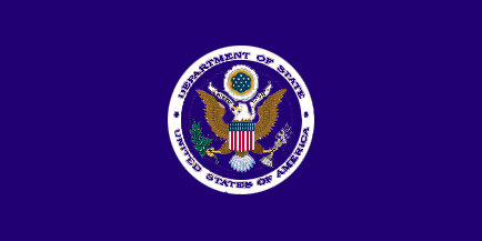 [Department of State flag]