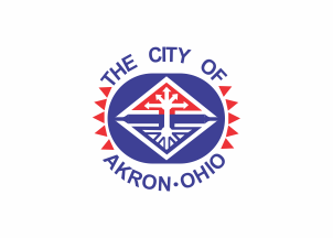 [old Flag of Akron,
                      Ohio 1965-1996]